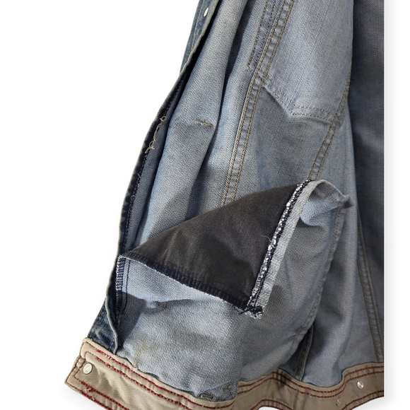 MARITHE FRANCOIS GIRBAUD Vintage Denim Jacket Large - Picture 9 of 10
